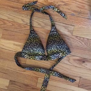 Metallic leopard / cheetah print push up bikini